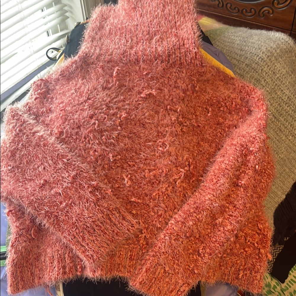 Cozy Pink Fuzzy Sweater